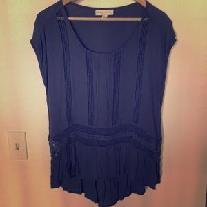 Staring At Stars Navy eyelet high/low top (S)